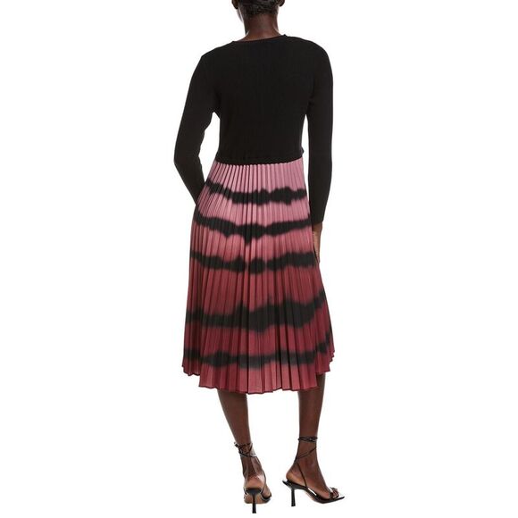 Nanette Nanette Lepore Womens Pleated Midi Dress, Red - Picture 2 of 3